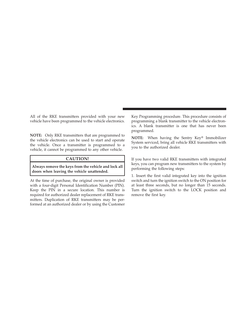 Replacement keys, Customer key programming | Dodge 2009 Challenger SRT8 User Manual | Page 18 / 440