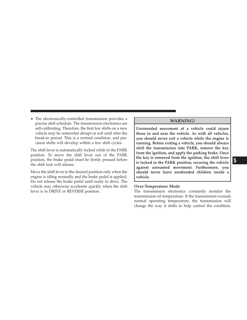 Dodge 2009 Challenger SRT8 User Manual | Page 259 / 440