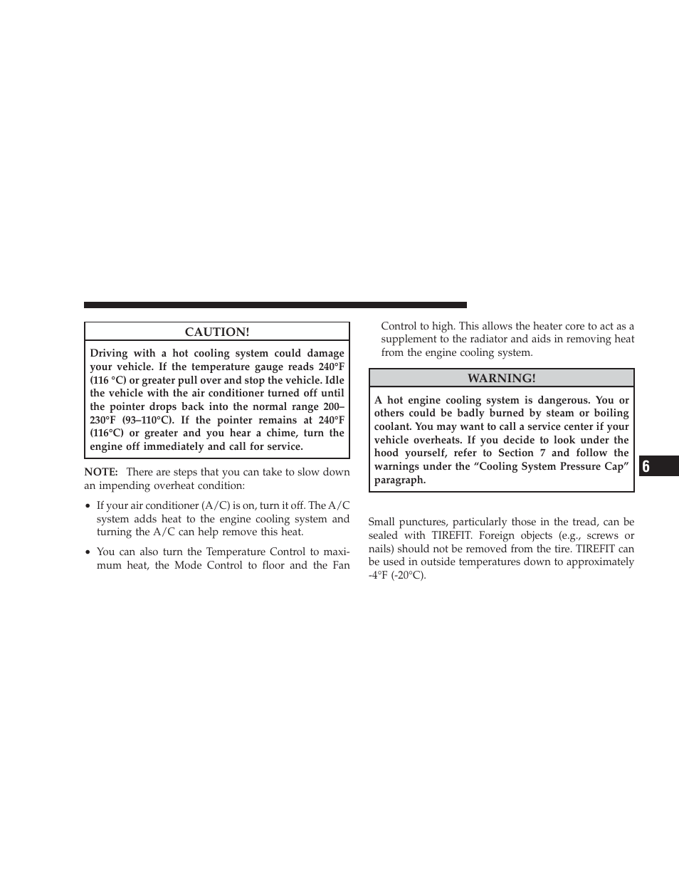 Tirefit tire repair | Dodge 2009 Challenger SRT8 User Manual | Page 323 / 440