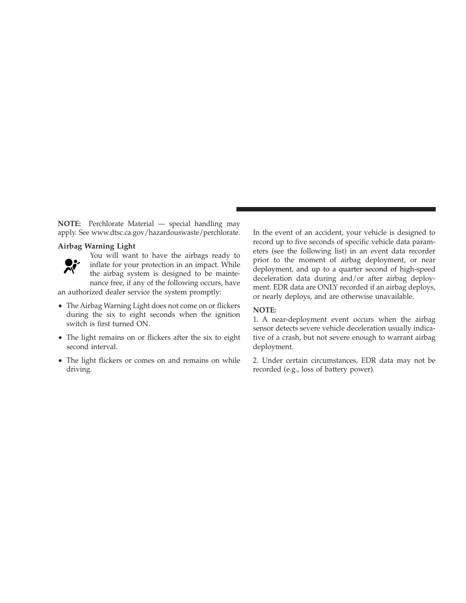 Event data recorder (edr) | Dodge 2009 Challenger SRT8 User Manual | Page 56 / 440