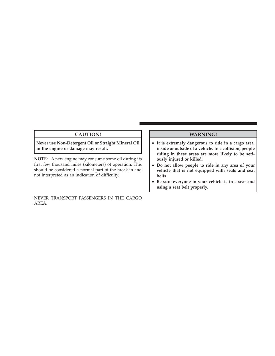 Safety tips, Transporting passengers | Dodge 2009 Challenger SRT8 User Manual | Page 68 / 440