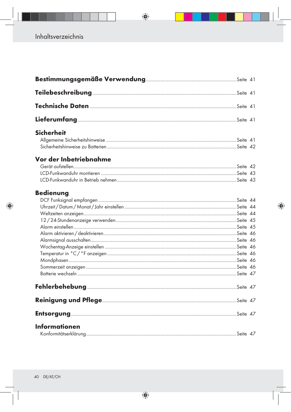 Auriol Z29620A_B User Manual | Page 40 / 49