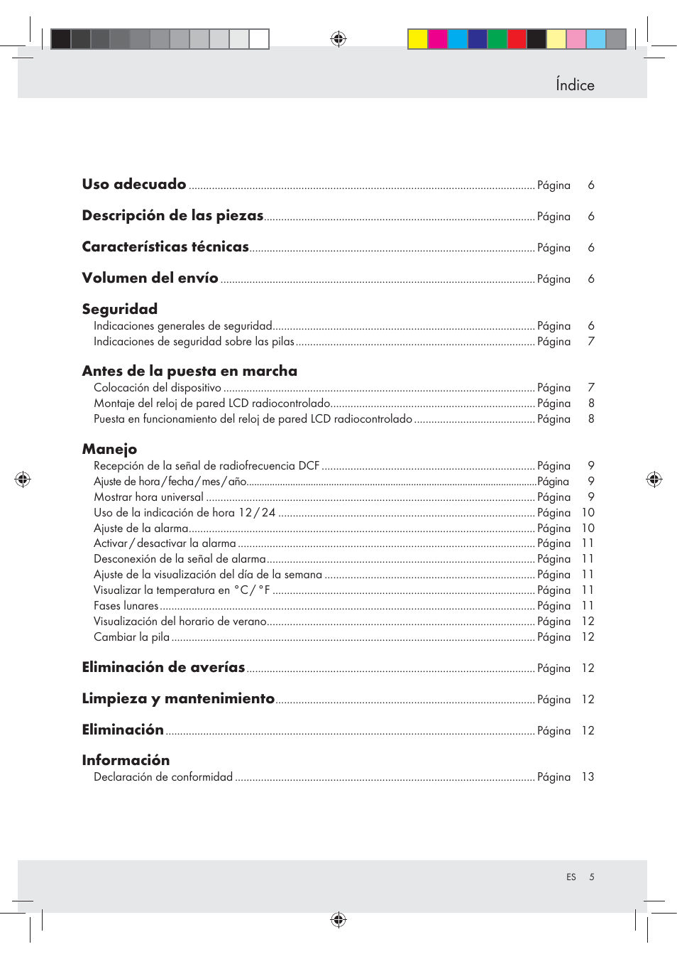 Índice | Auriol Z29620A_B User Manual | Page 5 / 49