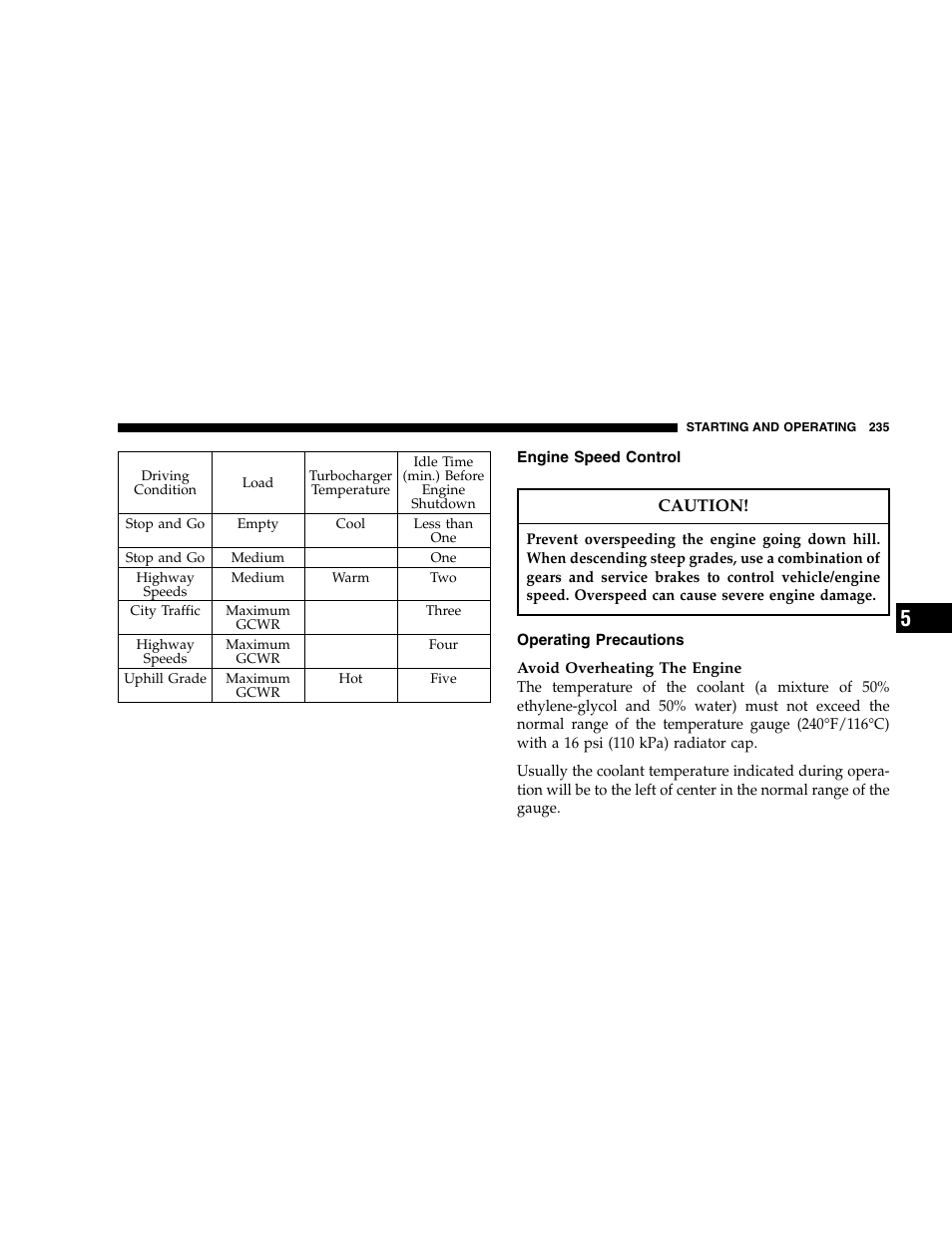 Caution | Dodge 2005  Ram Pickup 3500 User Manual | Page 235 / 448