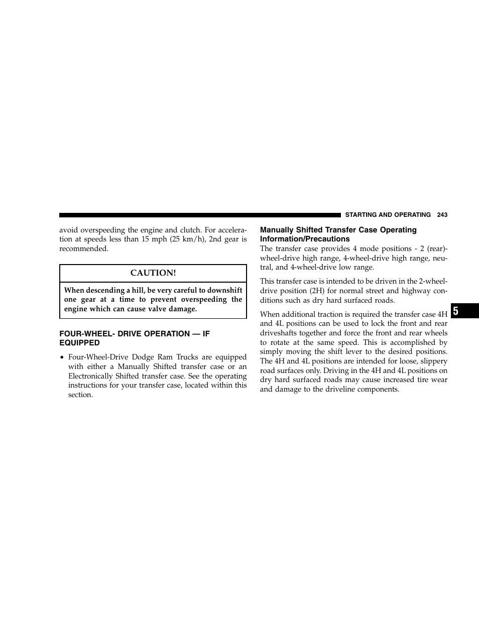 Dodge 2005  Ram Pickup 3500 User Manual | Page 243 / 448