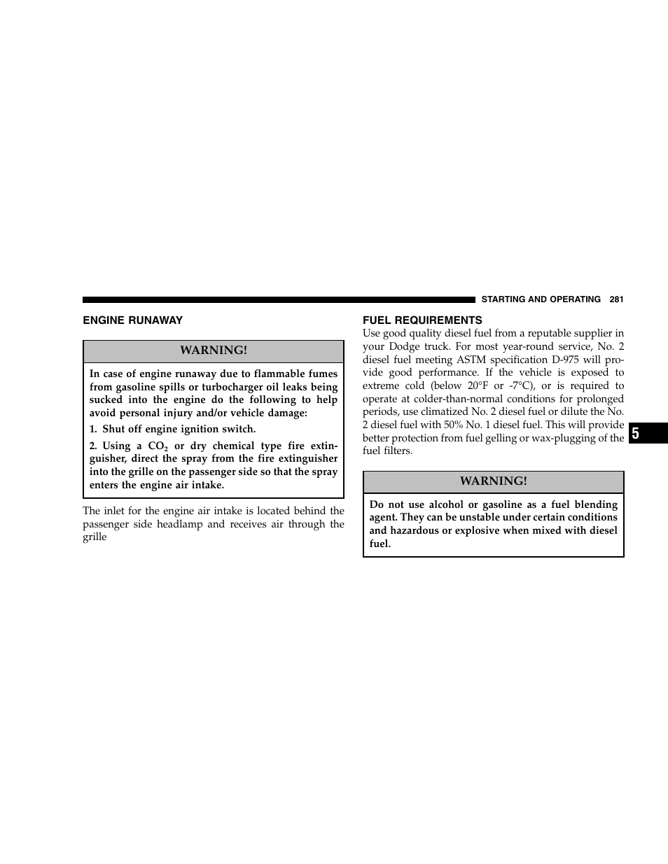 Dodge 2005  Ram Pickup 3500 User Manual | Page 281 / 448