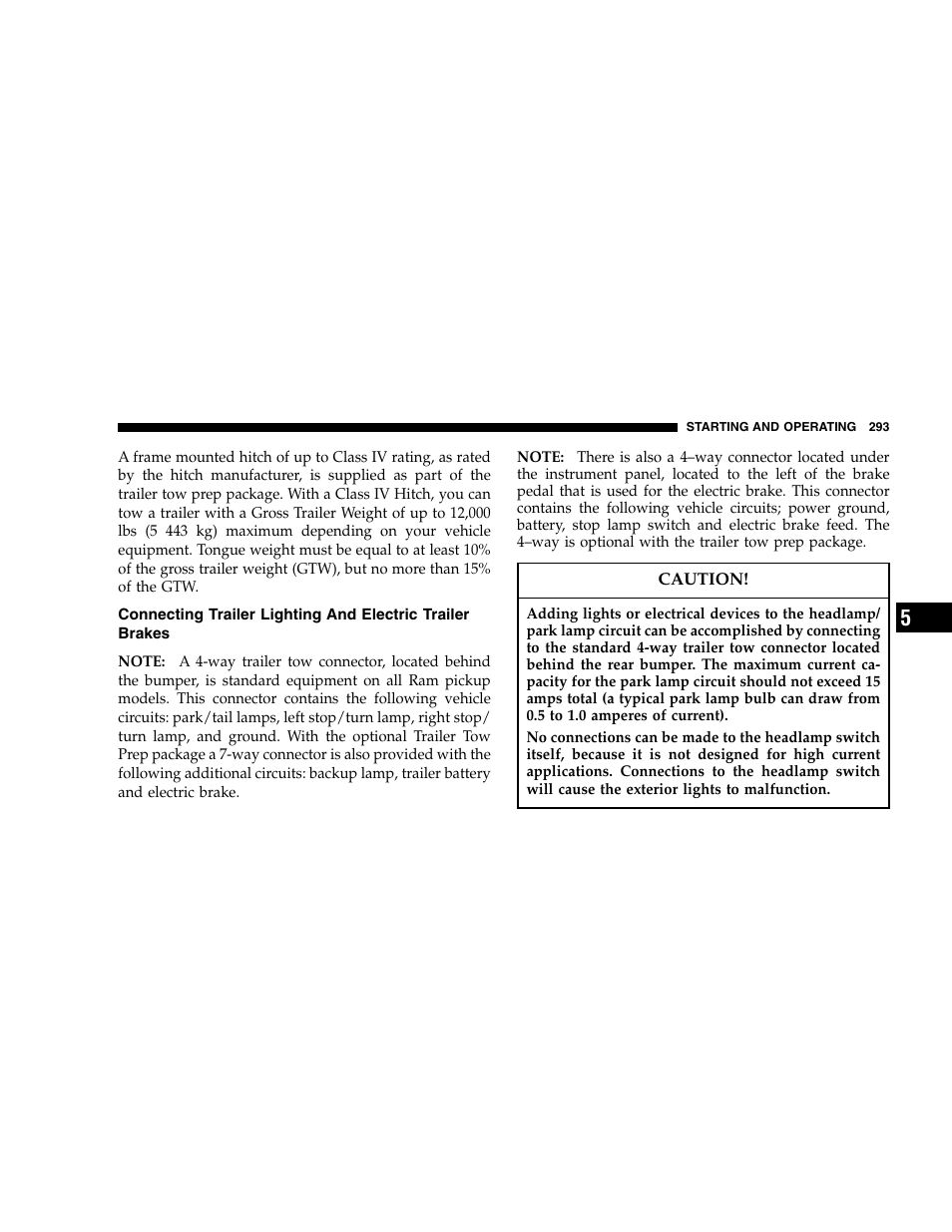 Dodge 2005  Ram Pickup 3500 User Manual | Page 293 / 448