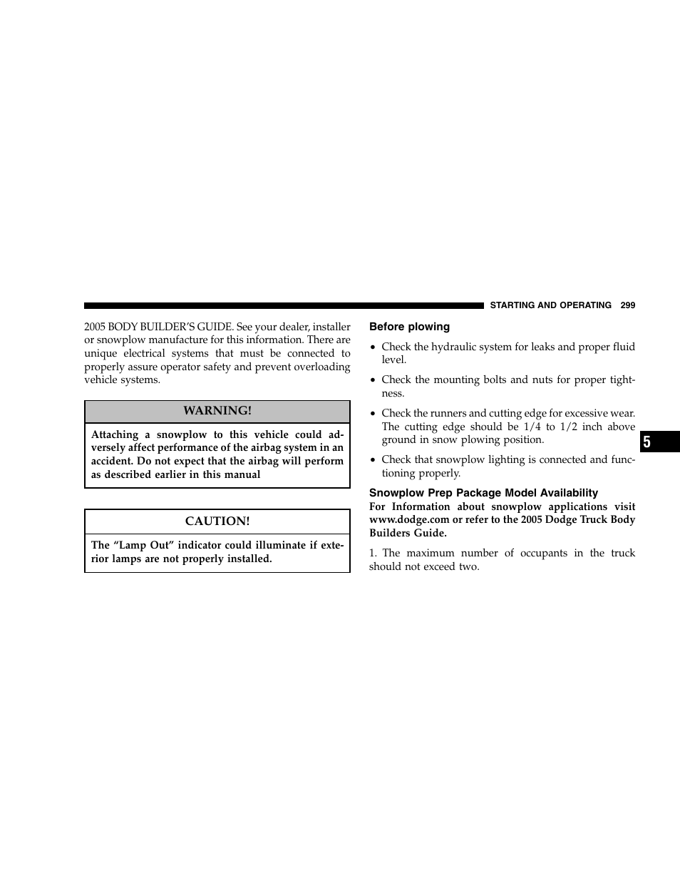 Dodge 2005  Ram Pickup 3500 User Manual | Page 299 / 448