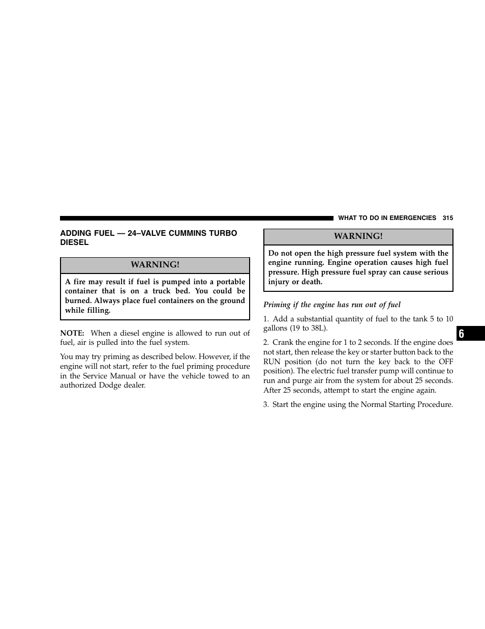 Dodge 2005  Ram Pickup 3500 User Manual | Page 315 / 448
