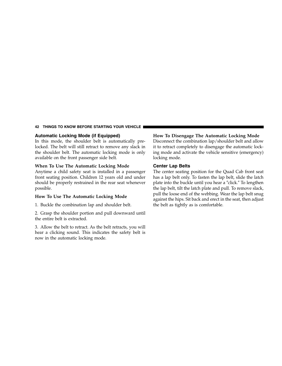 Dodge 2005  Ram Pickup 3500 User Manual | Page 42 / 448