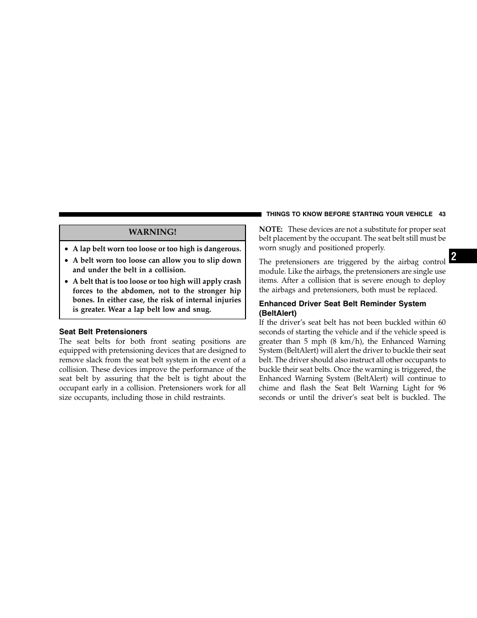 Dodge 2005  Ram Pickup 3500 User Manual | Page 43 / 448