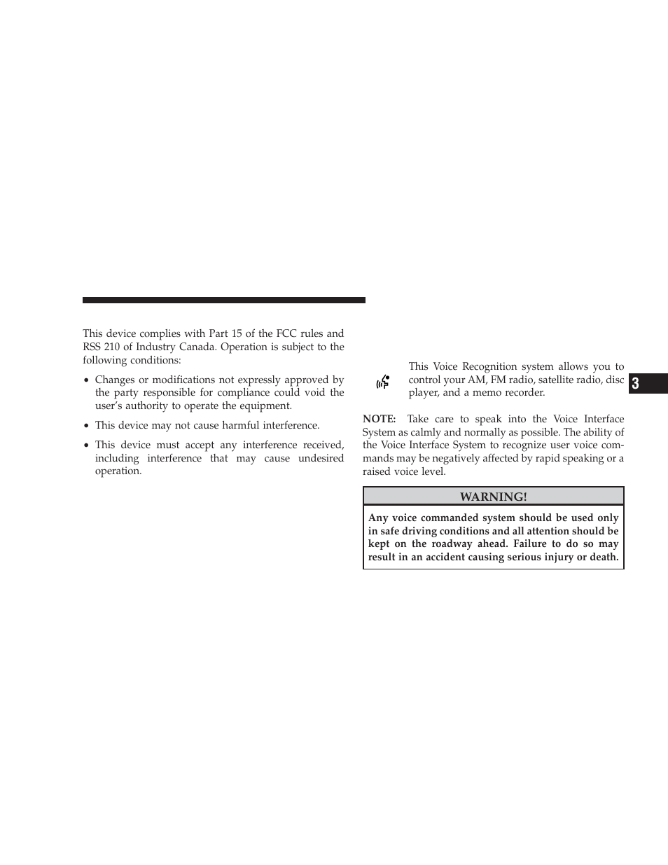 General information, Voice recognition system (vr) - if equipped, Voice recognition system (vr) operation | Voice recognition system (vr), If equipped | Dodge 2009 Caliber SRT4 User Manual | Page 111 / 411