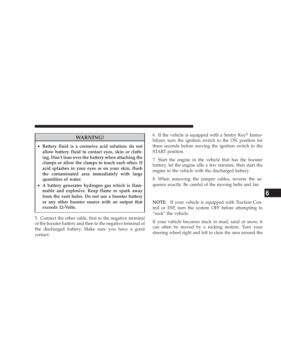 Freeing a stuck vehicle | Dodge 2009 Caliber SRT4 User Manual | Page 321 / 411