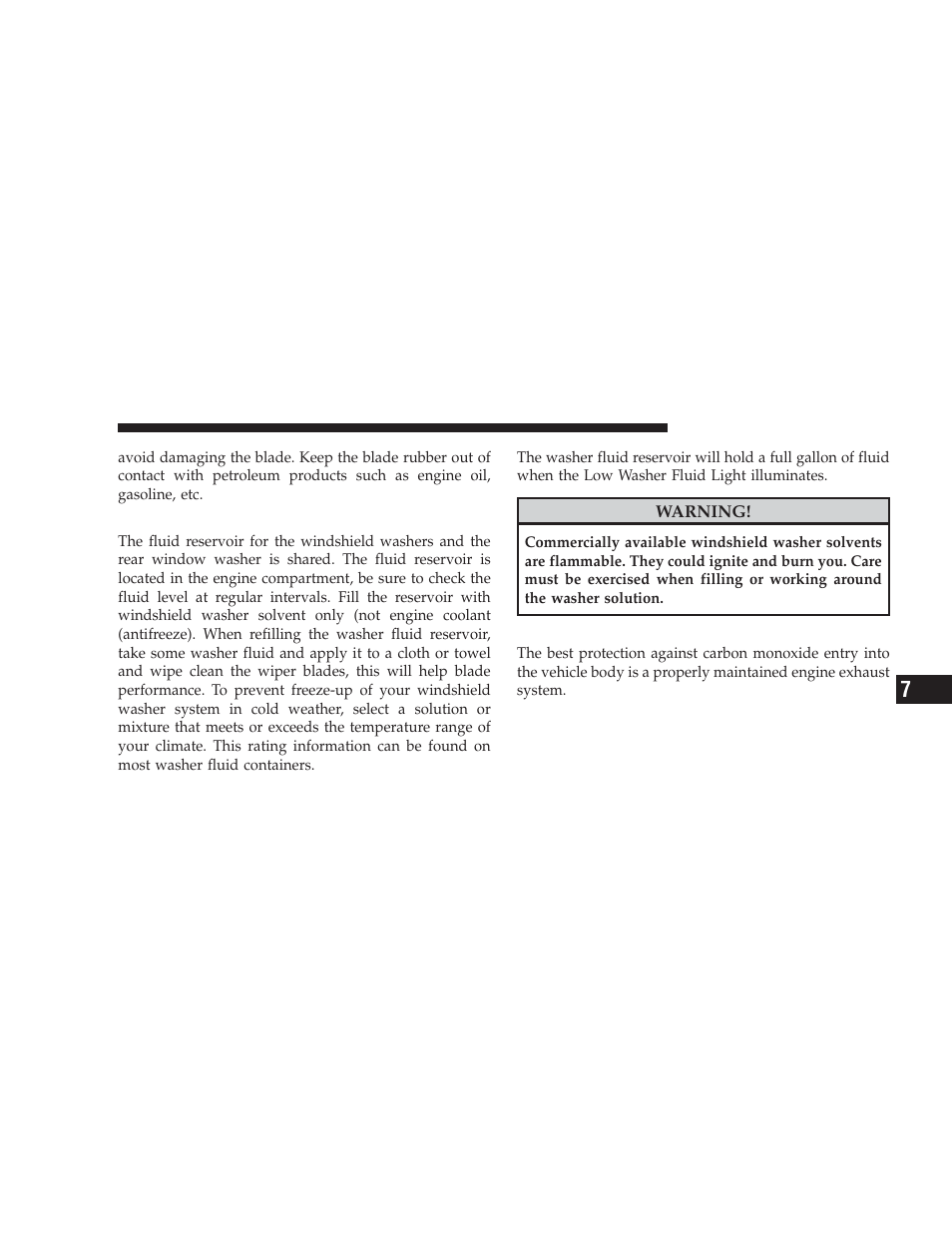 Adding washer fluid, Exhaust system | Dodge 2009 Caliber SRT4 User Manual | Page 339 / 411