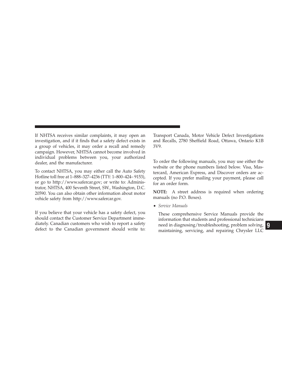 In canada, Publication order forms | Dodge 2009 Caliber SRT4 User Manual | Page 389 / 411