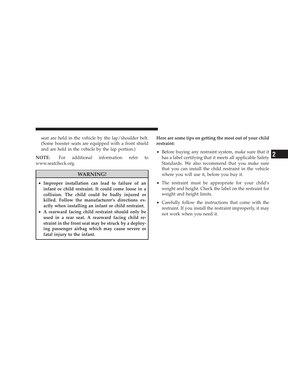 Dodge 2009 Caliber SRT4 User Manual | Page 65 / 411