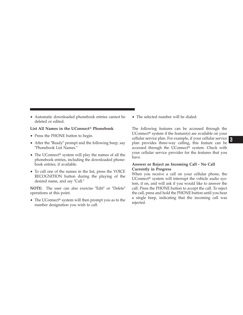 Phone call features | Dodge 2009 Caliber SRT4 User Manual | Page 93 / 411