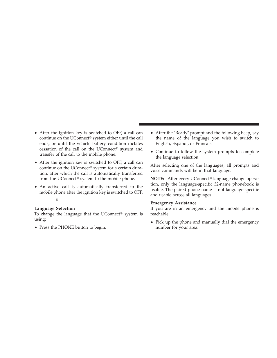 Uconnect system features, Uconnect௡ system features | Dodge 2009 Caliber SRT4 User Manual | Page 96 / 411