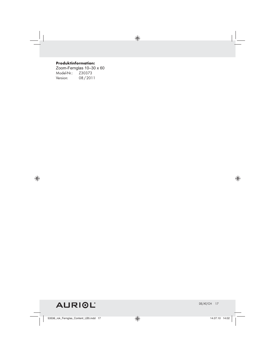 Auriol Z30373 User Manual | Page 15 / 15