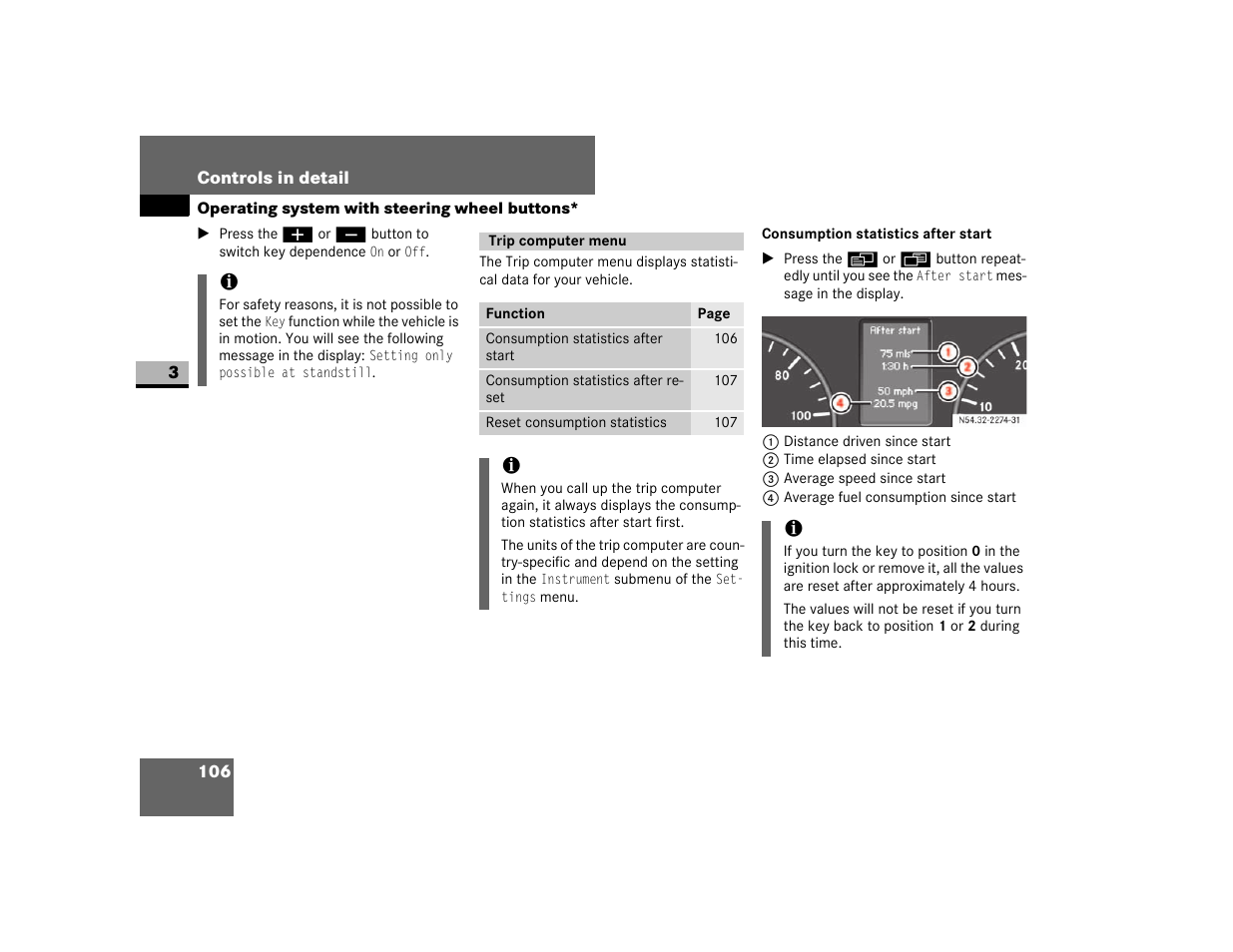 Trip computer menu | Dodge 2007 Sprinter User Manual | Page 107 / 393