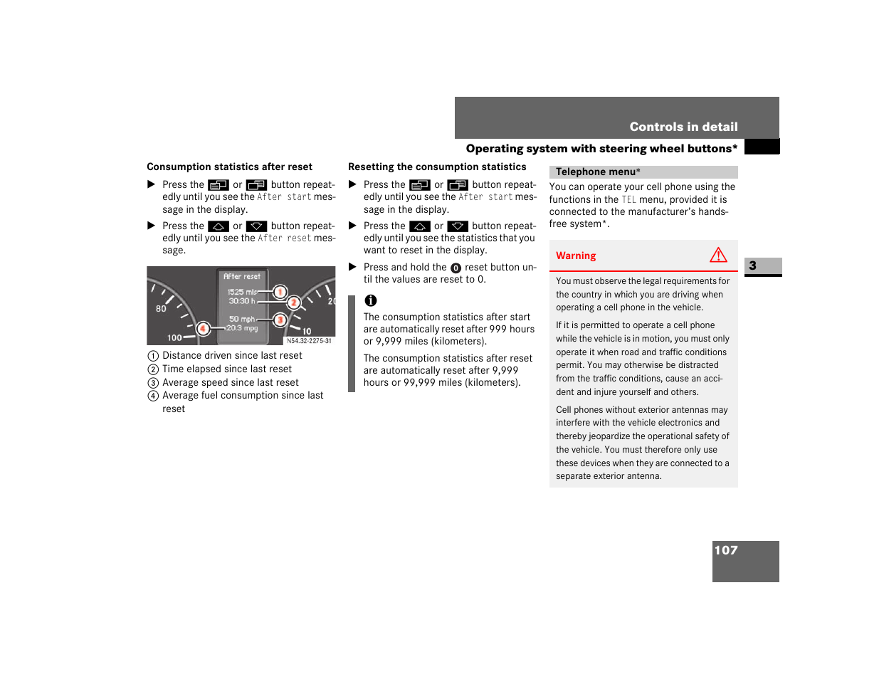 Telephone menu | Dodge 2007 Sprinter User Manual | Page 108 / 393