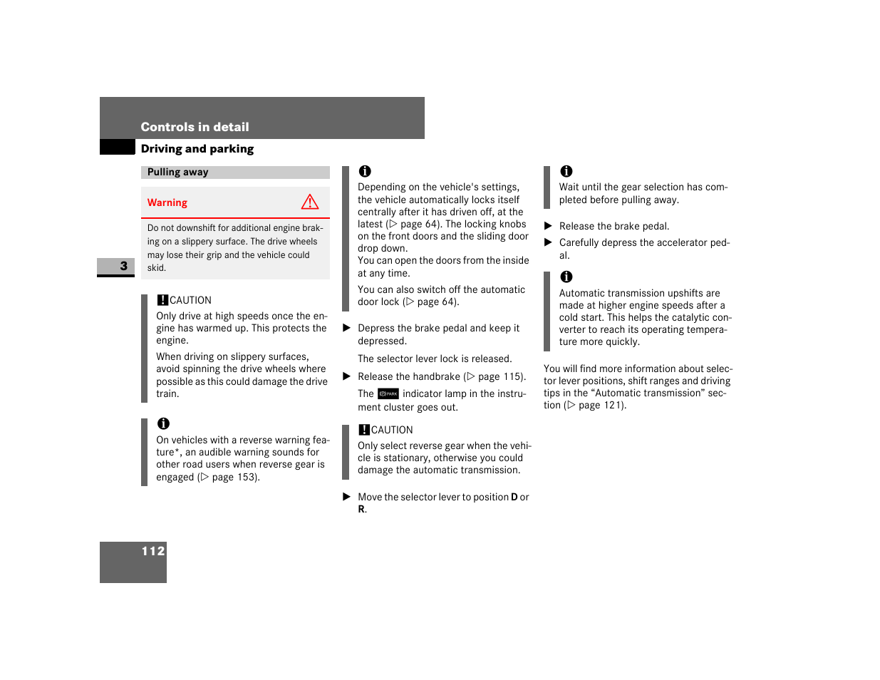 Pulling away | Dodge 2007 Sprinter User Manual | Page 113 / 393