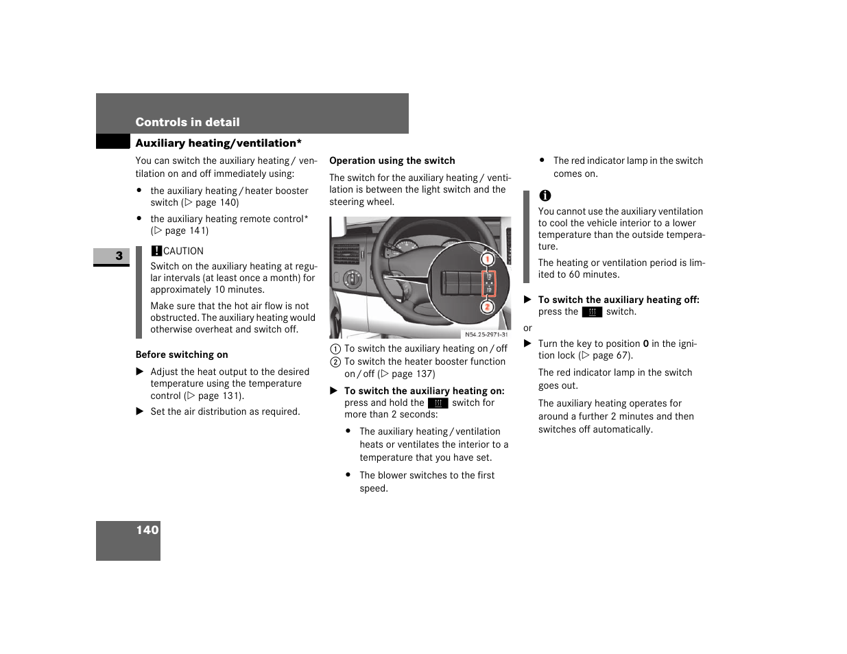 Before switching on | Dodge 2007 Sprinter User Manual | Page 141 / 393