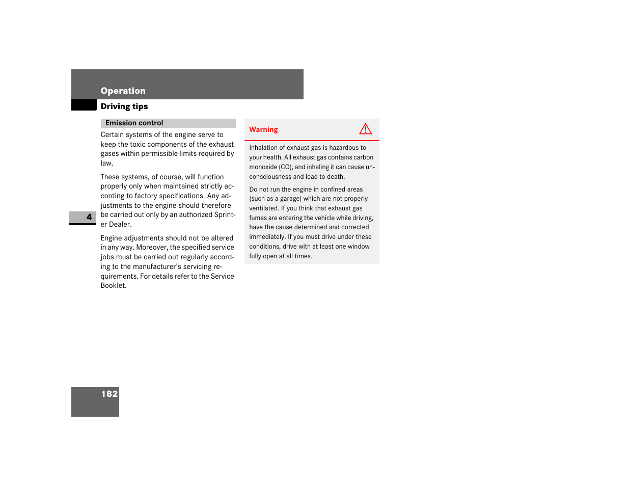 Emission control | Dodge 2007 Sprinter User Manual | Page 183 / 393