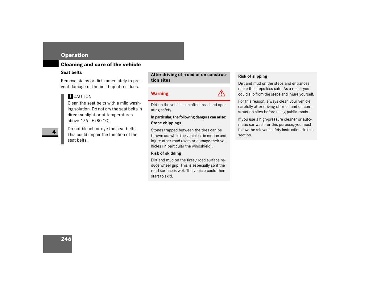 After driving off-road or on construction sites | Dodge 2007 Sprinter User Manual | Page 247 / 393