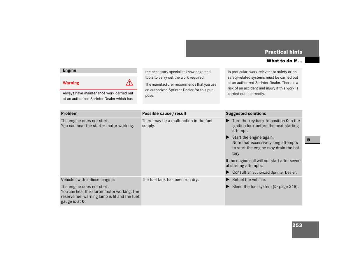 Engine | Dodge 2007 Sprinter User Manual | Page 254 / 393