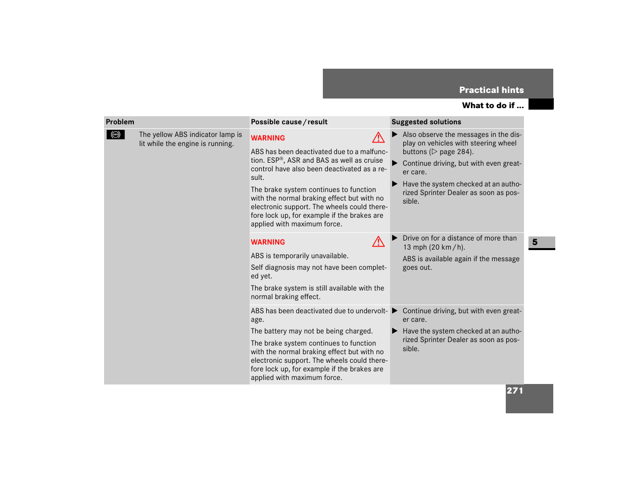 Running | Dodge 2007 Sprinter User Manual | Page 272 / 393