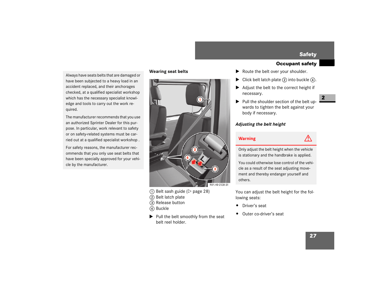 Dodge 2007 Sprinter User Manual | Page 28 / 393