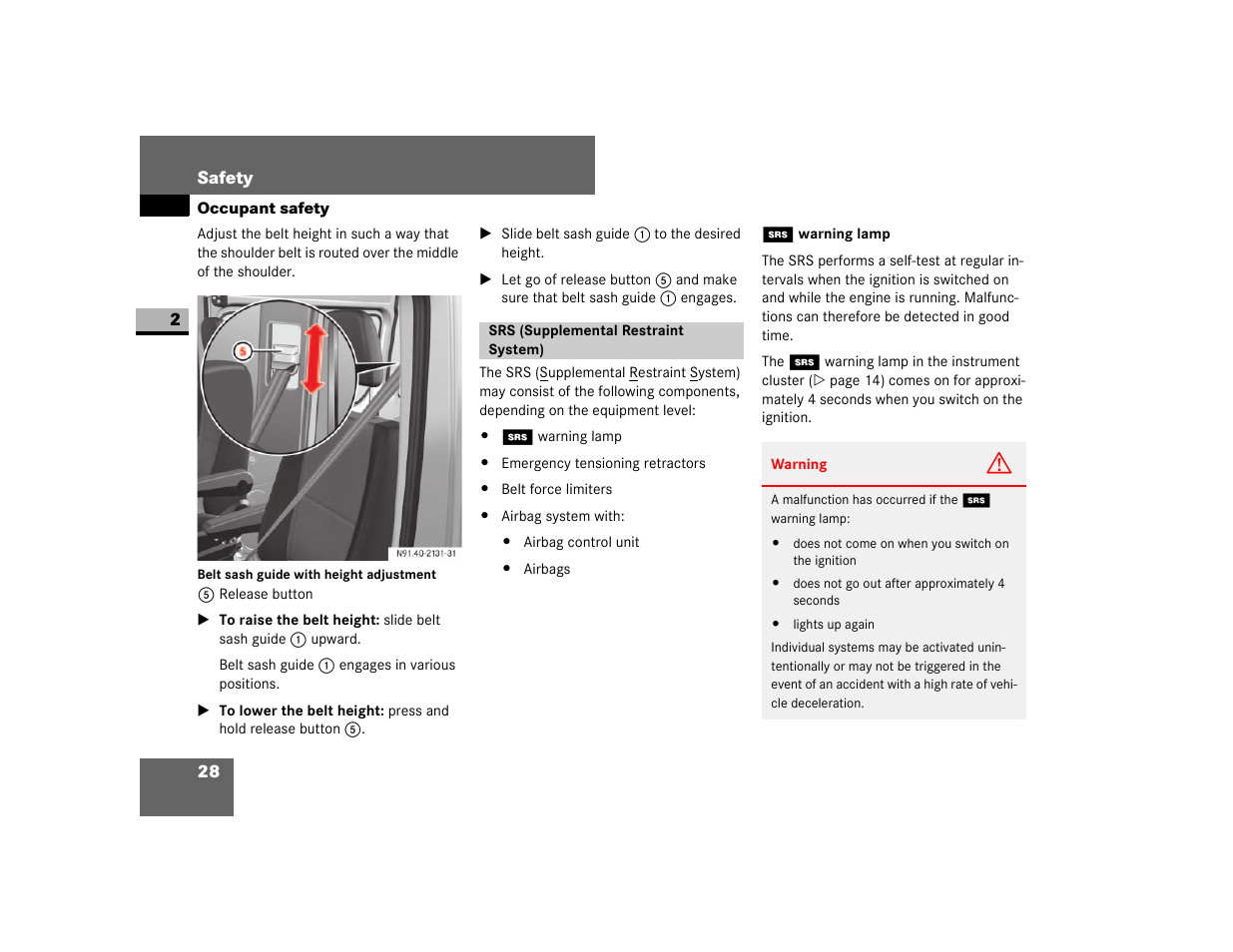 Srs (supplemental restraint system) | Dodge 2007 Sprinter User Manual | Page 29 / 393