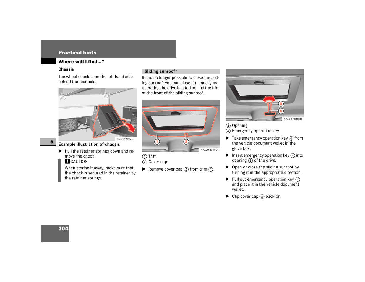 Sliding sunroof | Dodge 2007 Sprinter User Manual | Page 305 / 393
