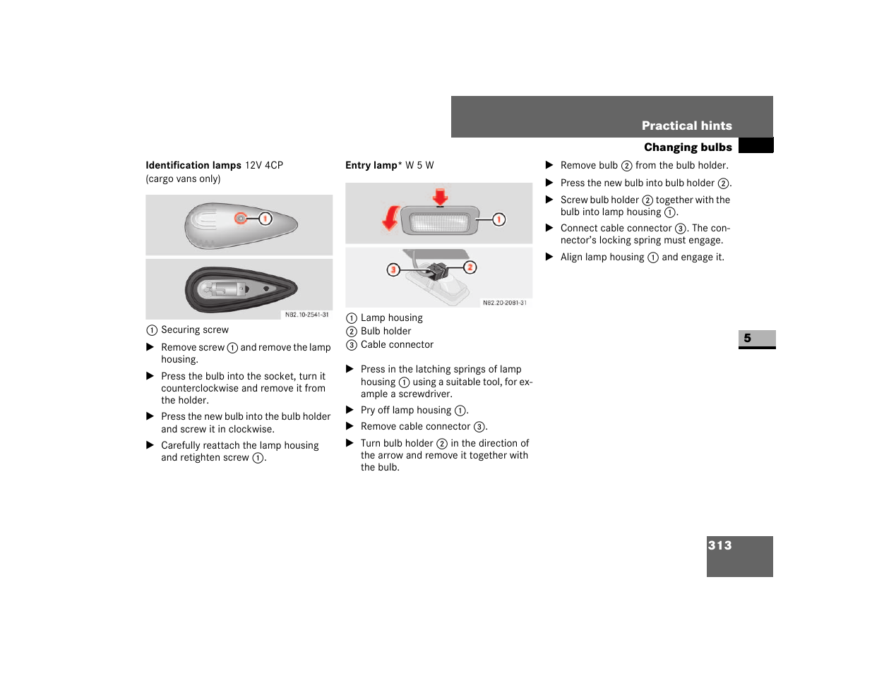 Identification lamps 12v 4cp | Dodge 2007 Sprinter User Manual | Page 314 / 393