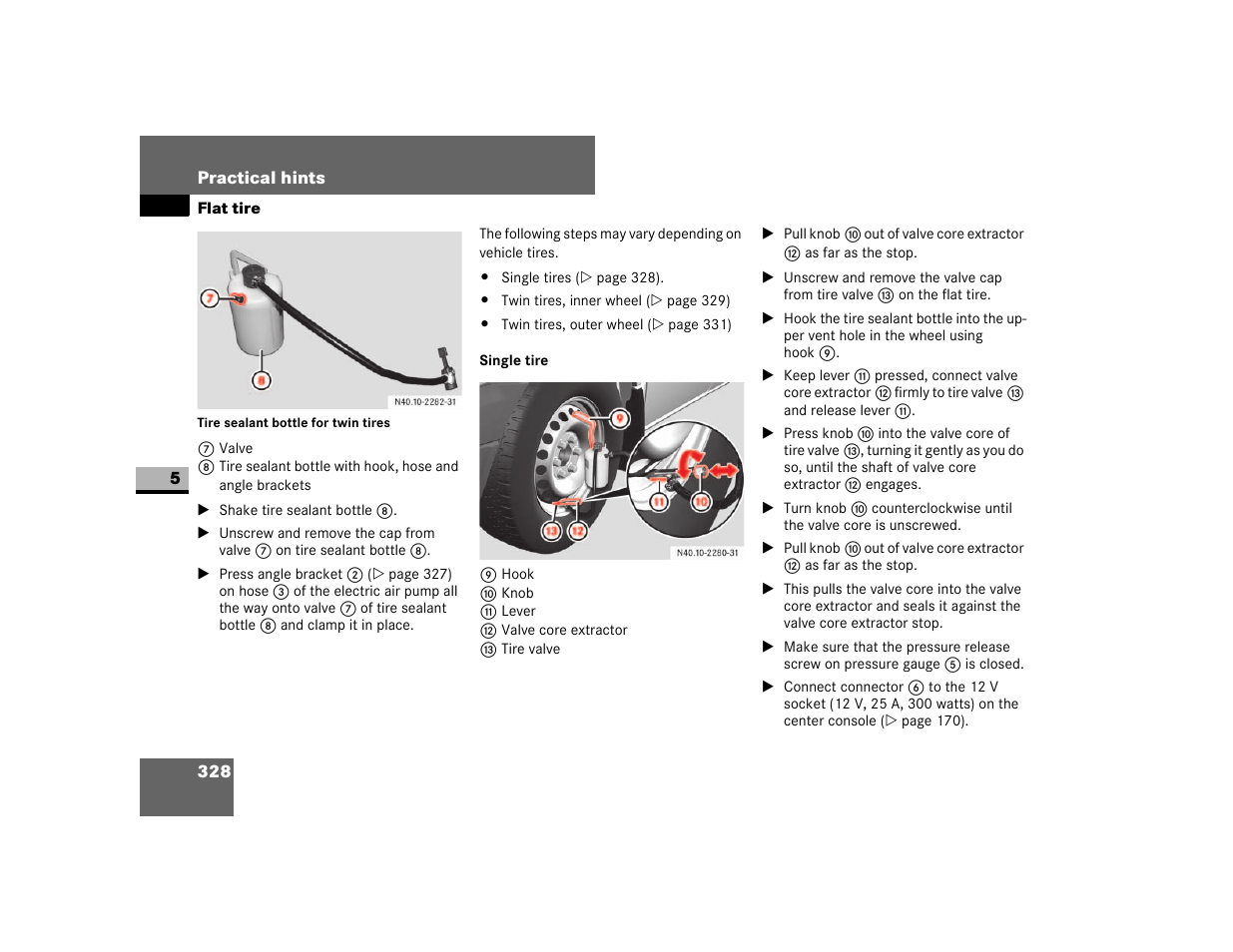 Single tire | Dodge 2007 Sprinter User Manual | Page 329 / 393