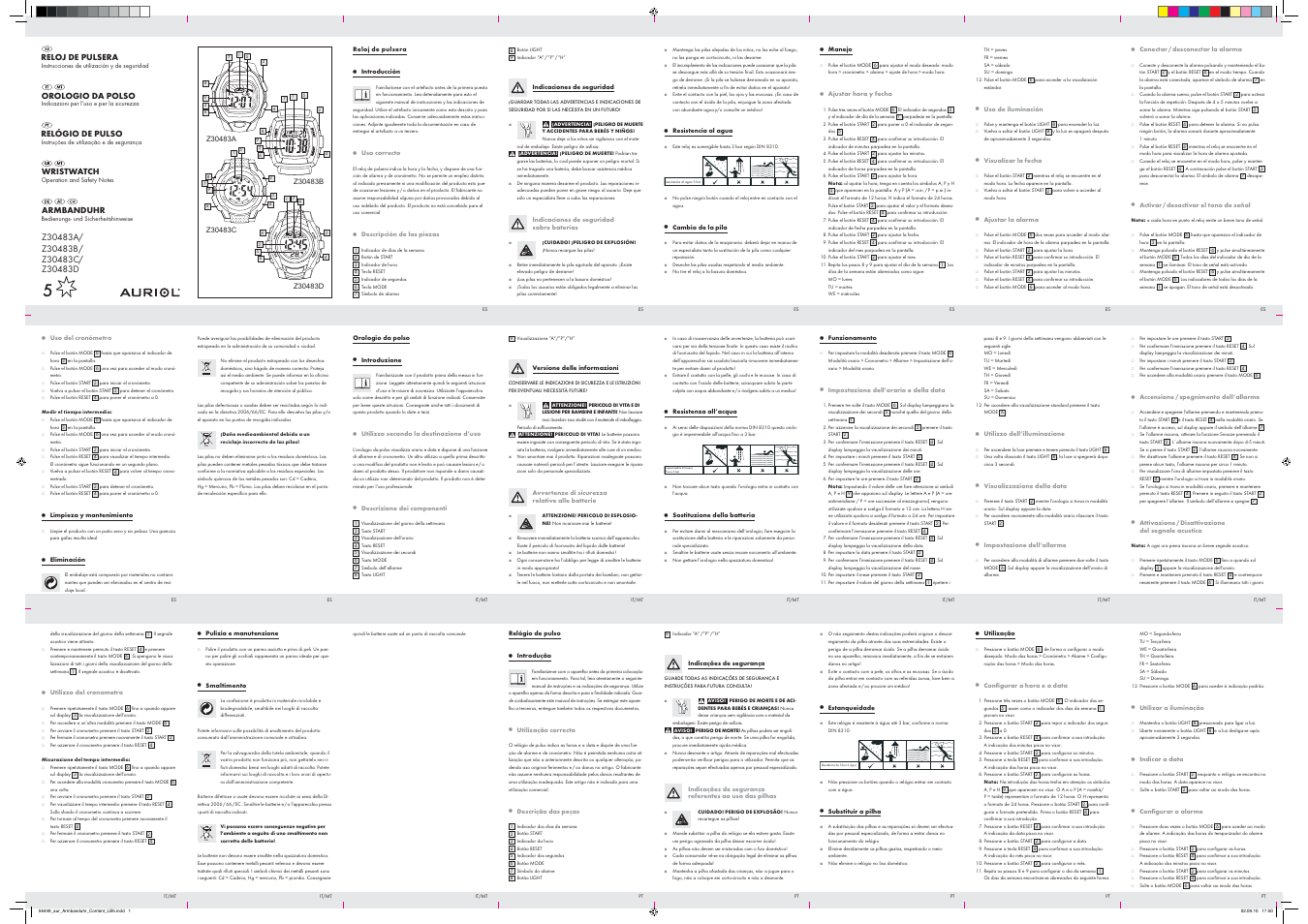 Auriol Z30483A_B_C_D User Manual | 2 pages