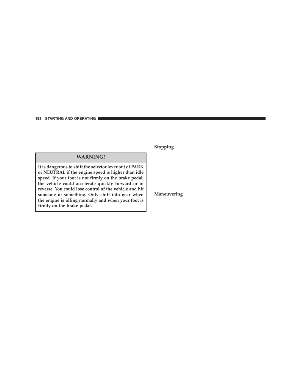 Dodge 2006 LX Magnum SRT8 User Manual | Page 198 / 344