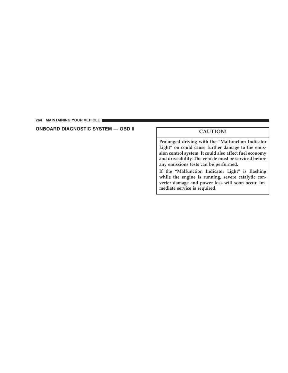 Onboard diagnostic system — obd ii | Dodge 2006 LX Magnum SRT8 User Manual | Page 264 / 344