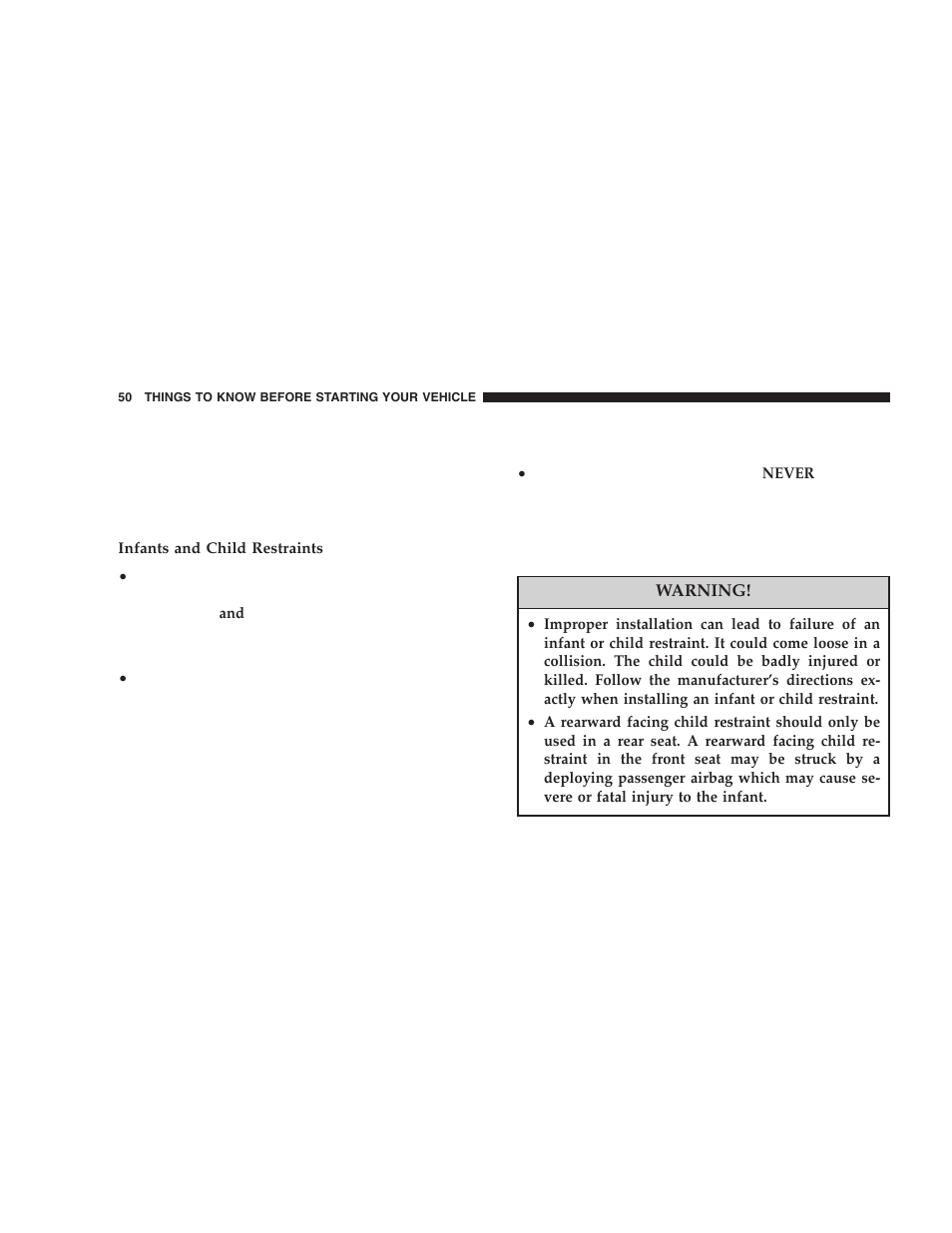 Dodge 2006 LX Magnum SRT8 User Manual | Page 50 / 344