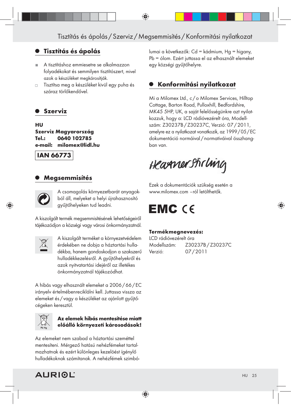 Auriol Z30237B_C User Manual | Page 25 / 56
