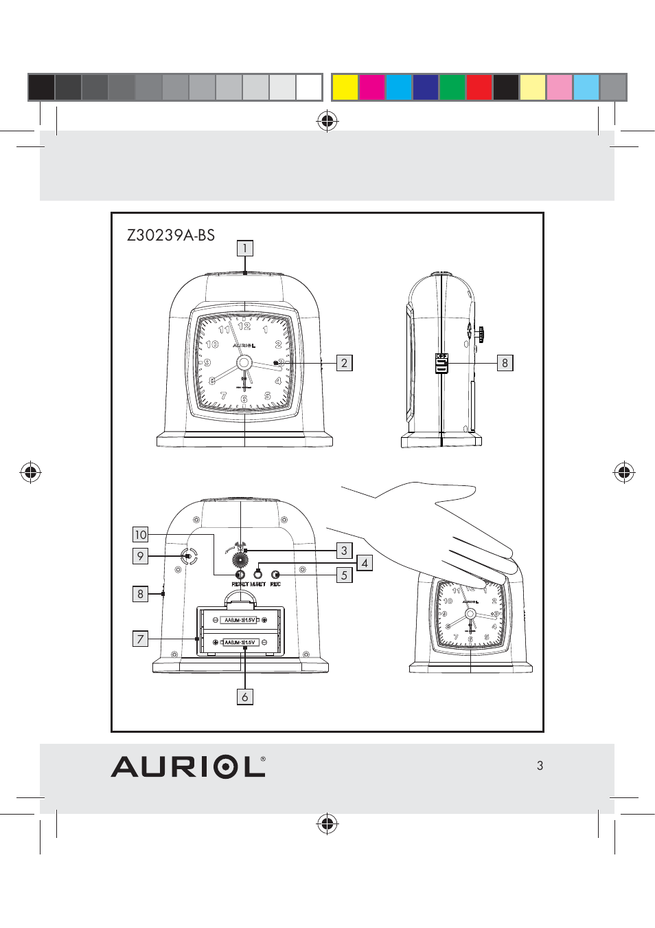 Auriol Z30239A-BS User Manual | Page 3 / 17