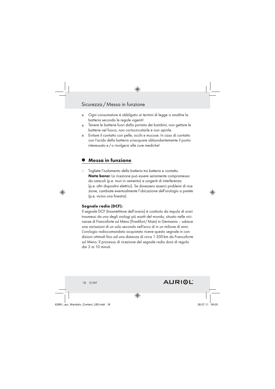 Sicurezza / messa in funzione | Auriol Z29955A User Manual | Page 16 / 47