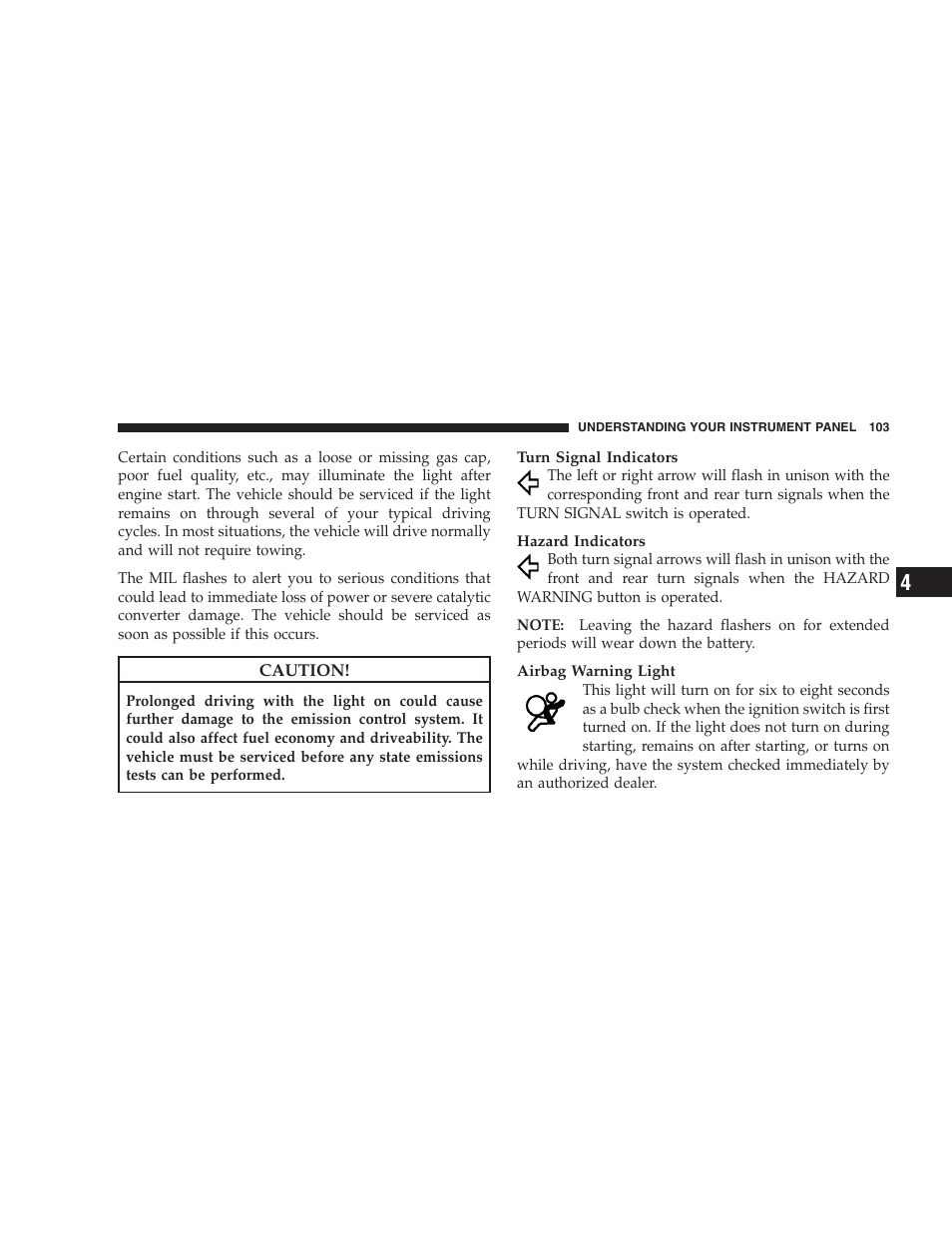 Dodge 2009 Viper User Manual | Page 105 / 299