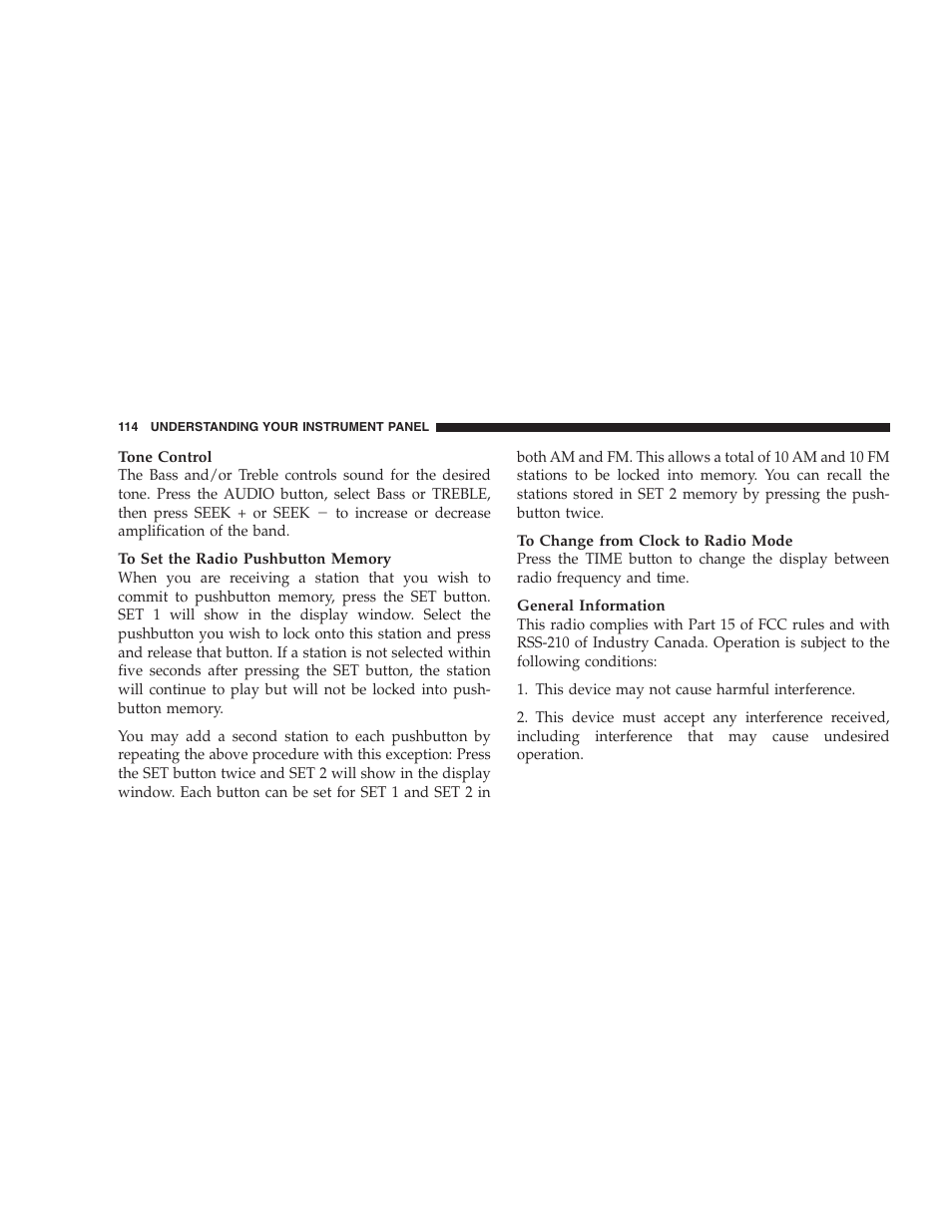 Dodge 2009 Viper User Manual | Page 116 / 299