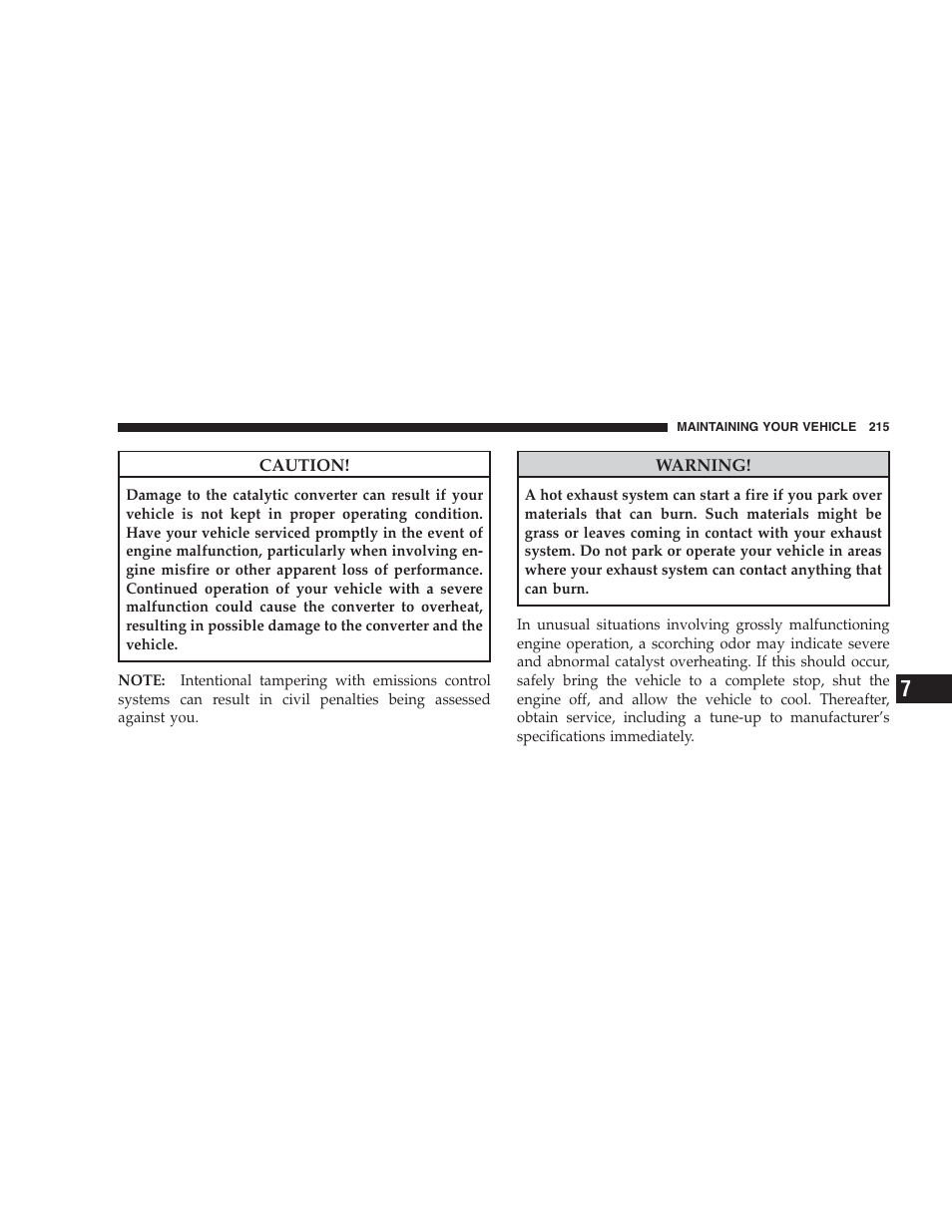 Dodge 2009 Viper User Manual | Page 217 / 299
