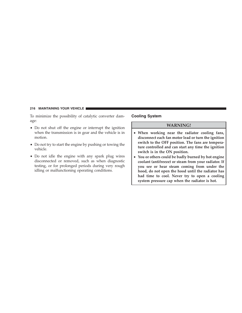 Cooling system | Dodge 2009 Viper User Manual | Page 218 / 299