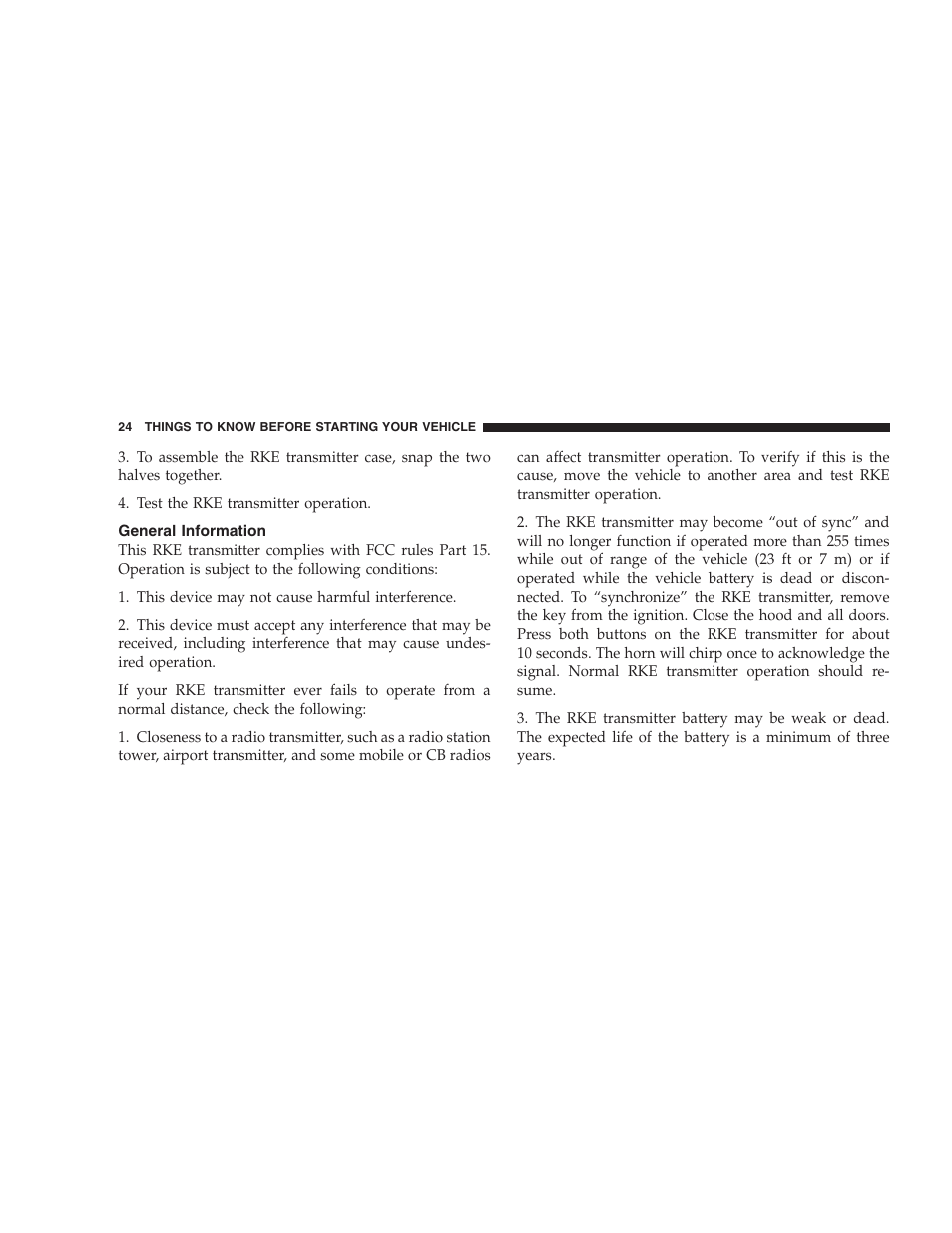 General information | Dodge 2009 Viper User Manual | Page 26 / 299