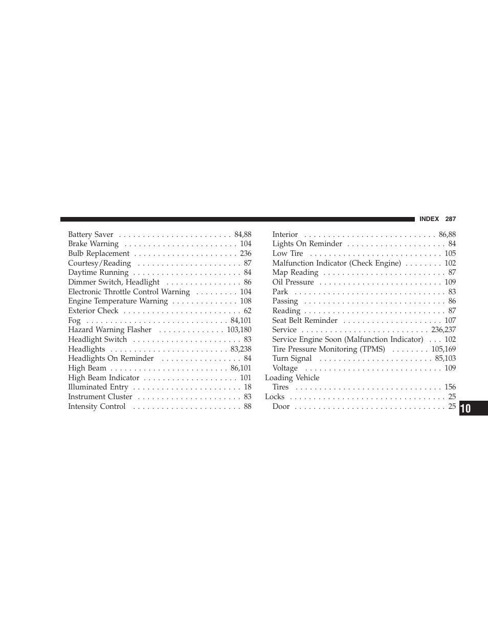 Dodge 2009 Viper User Manual | Page 289 / 299