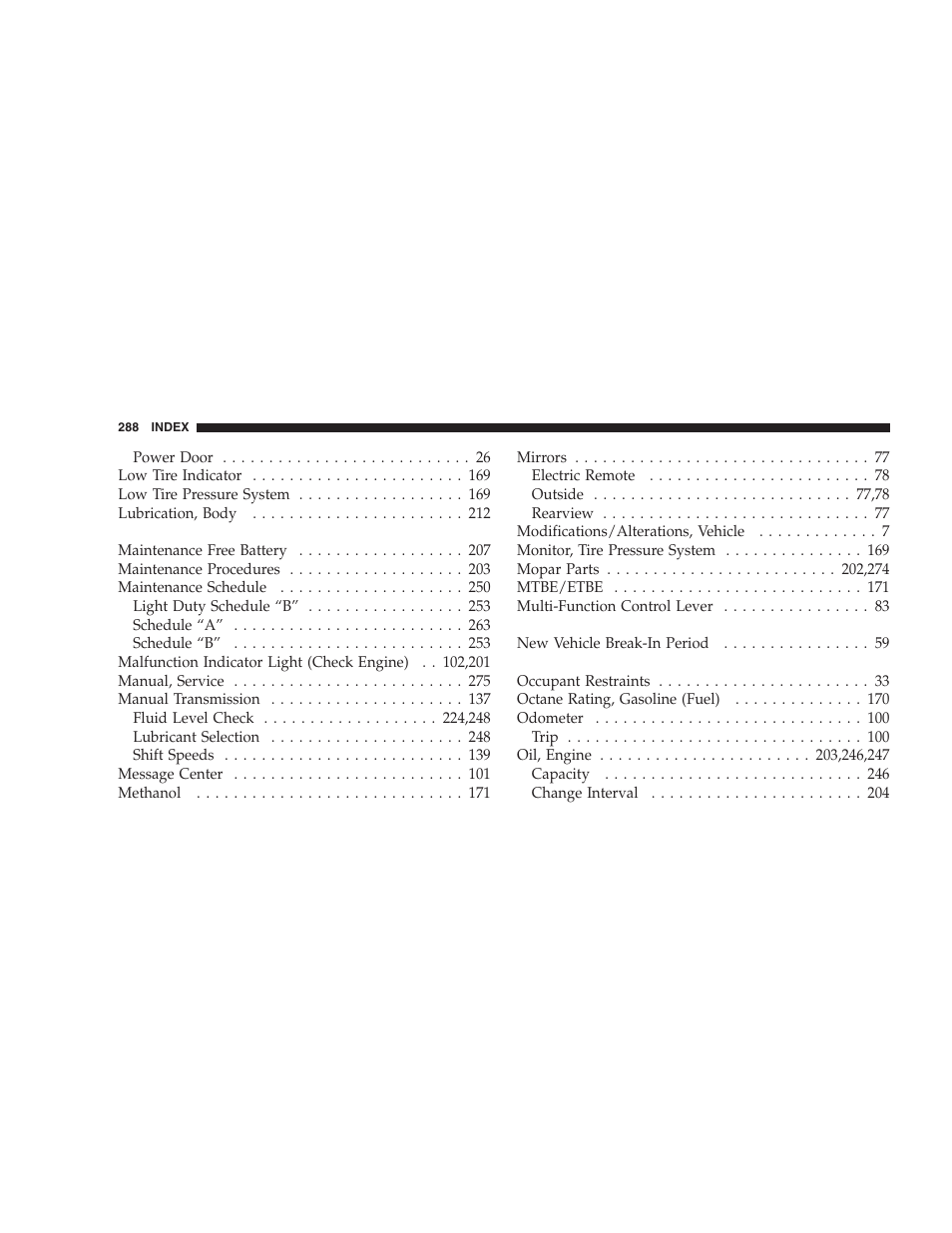 Dodge 2009 Viper User Manual | Page 290 / 299